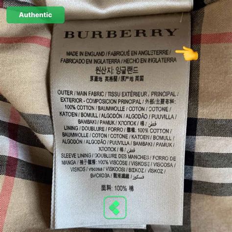 burberry london made in england label|check burberry serial number.